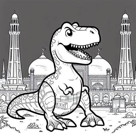 Cartoon T-Rex coloring page - GoGo Coloring