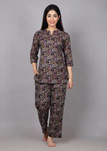 Miss Rekha Women Printed Multicolor Top & Pyjama Set Price in India ...