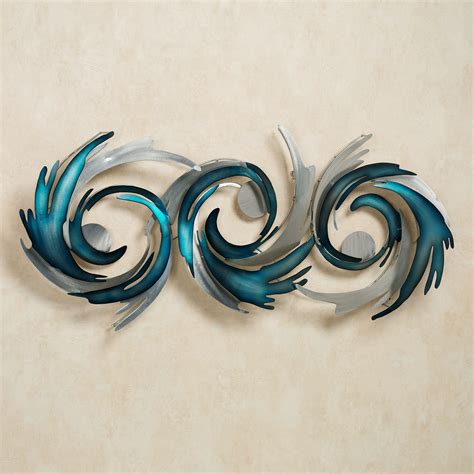 Teal And Gray Metal Wall Art at Amelie Woolley blog