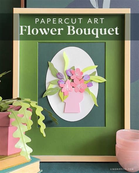 Papercut Flower Bouquet Wall Art Template & Tutorial - Lia Griffith