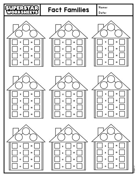 First Grade Fact Family Worksheets - Math Monks - Worksheets Library
