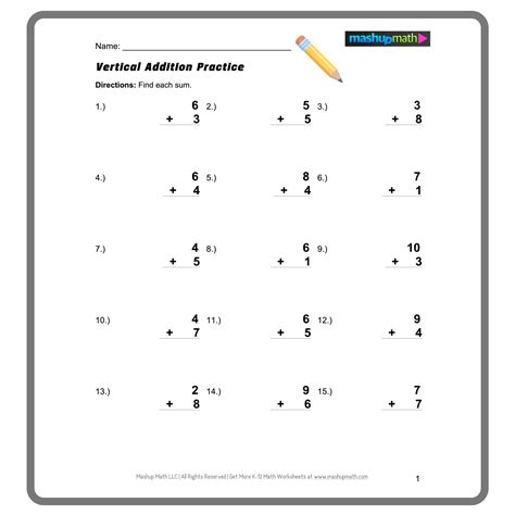 Image result for Free Printable Basic Math Addition Worksheets