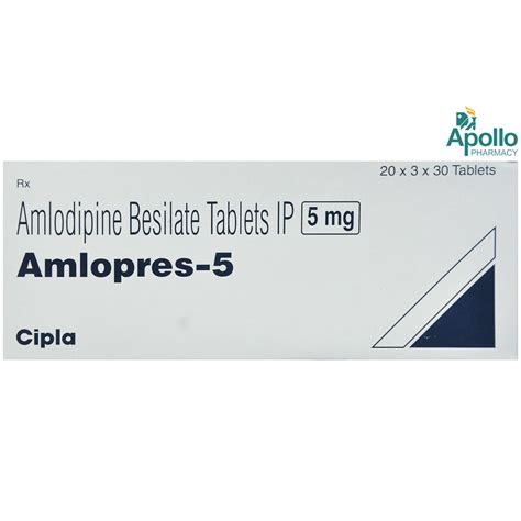 Amlopres-5Mg Tablet 30'S Price, Uses, Side Effects, Composition ...