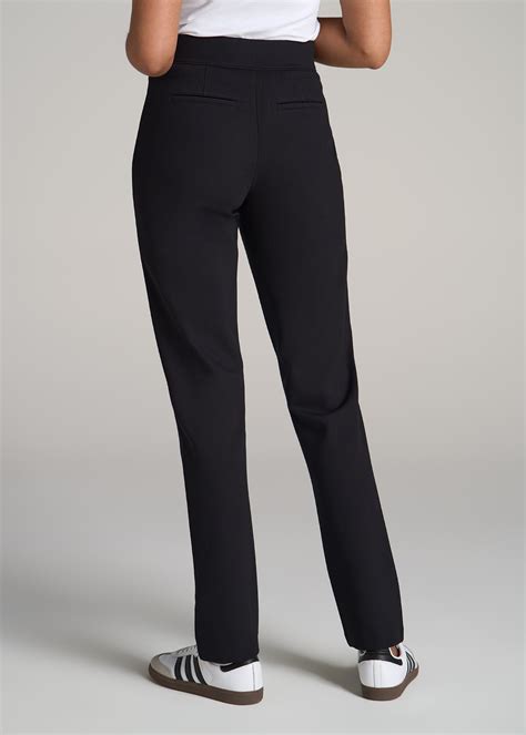 Pull on Slim Dress Pants Women's in Black – American Tall