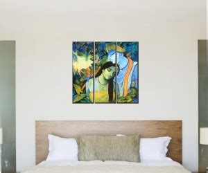 Wall Studio 64 cm Radha krishna Loving Painting wall Sticker PVC Vinyl ...