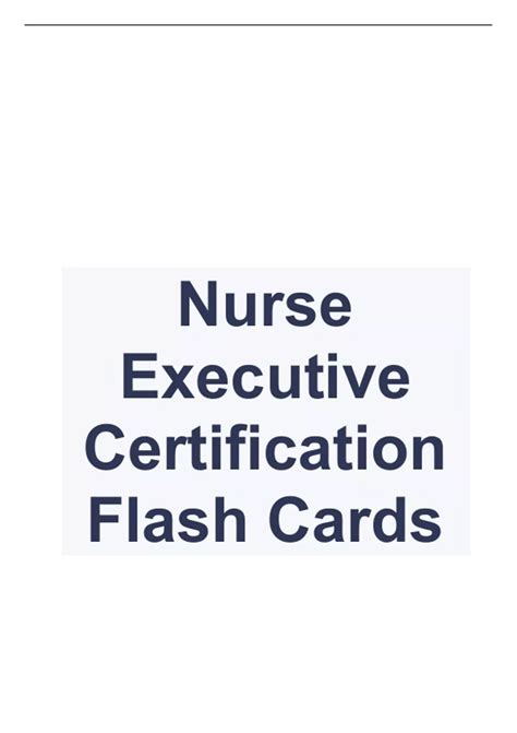 Nurse Executive Certification Flash Cards - Nurse practitioner - Stuvia US