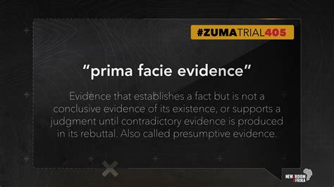 Prima Facie Evidence