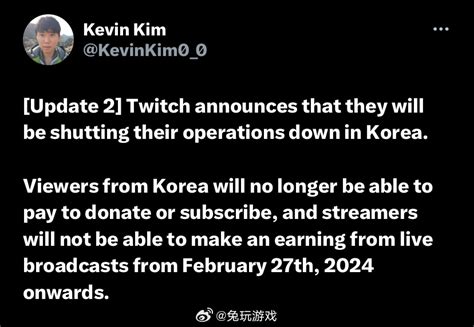 外媒：Twitch 宣布他们将关闭在韩国的业务……|韩国|Twitch_新浪新闻