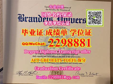 办美国Brandeis毕业证书,Q/微信:229 8881办布兰迪斯大学高仿毕业证|办Brand | akadegreeのブログ