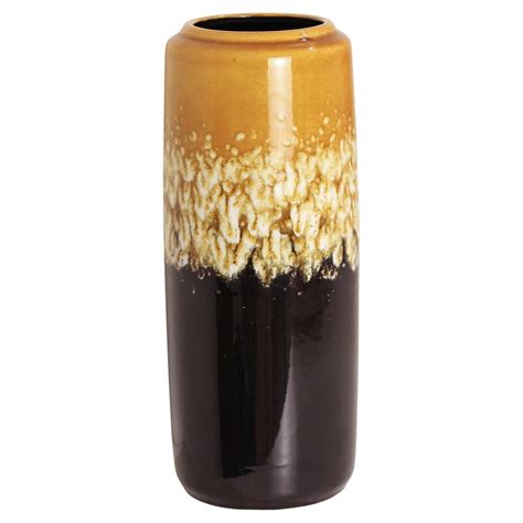 Scheurich Vintage Green Fat Lava Floor Vase For Sale at 1stDibs