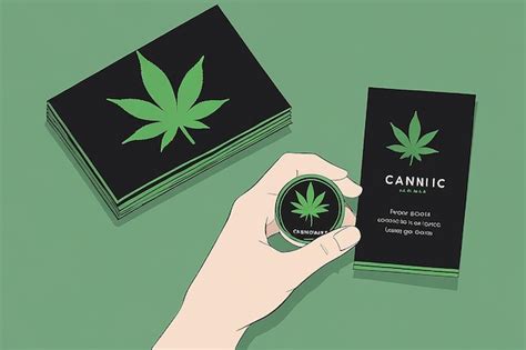 Inspirational green cannabis logo and business card | Premium AI ...