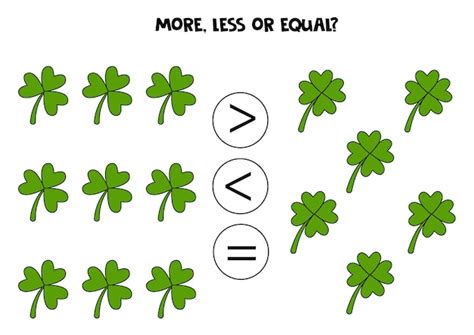 More less or equal compare the number of toy pyramids | Premium Vector