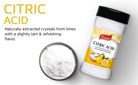 Desire Citric Acid Powder – 100g | Food Grade Lemon Salt (Nimbu Sat ...