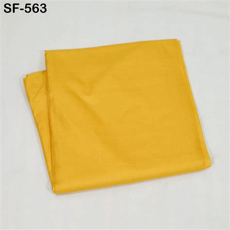 Bright Yellow Pure Tussar Silk Fabric by the yard Indian Plain Raw Sil ...