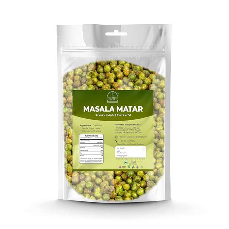 Timeless Food Masala Matar | Premium Roasted Spicy Green Peas | Masala ...