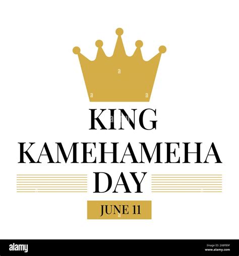 King Kamehameha Day typography poster. National holiday in Hawaii on ...
