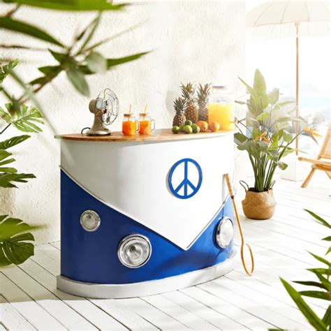 Camper Van-Themed Bar Counter | Retro VW Bus Home Bar – Hansart