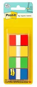 Post-it Flags with On-the-Go Dispenser, Assorted Primary Colors, 1-Inch ...