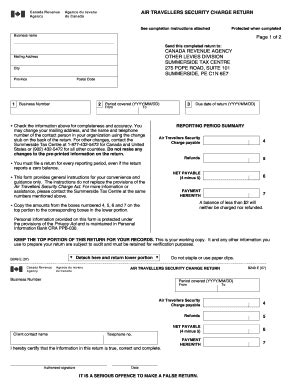 Air Travellers Security Charge Return - Blank Fillable Template | Fill ...