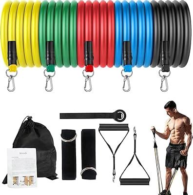 Hykes Unbreakable Resistance Bands Set (11Pcs) for Exercise, 100% ...