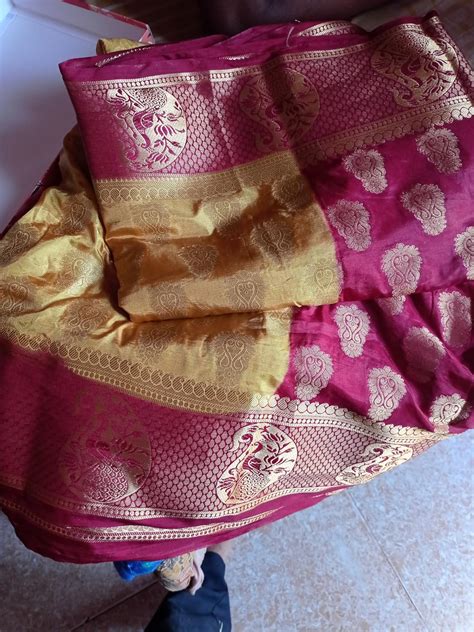 MIMOSA Women's Traditional Art Silk Saree Kanjivaram Style With Blouse ...