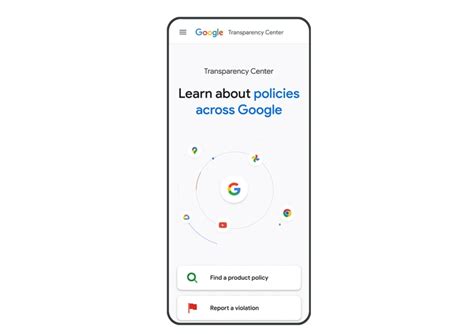 Transparency Center - Google Product Policies and Policy Areas