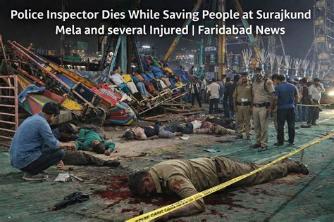 Police Inspector Dies While Saving People at Surajkund Mela and several ...