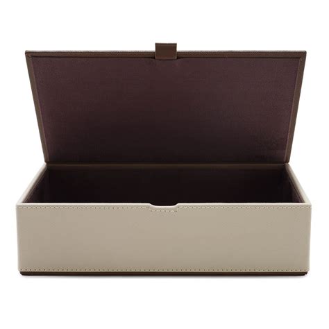 Buy Pure Home + Living Beige Faux Leather Box with Lid Online