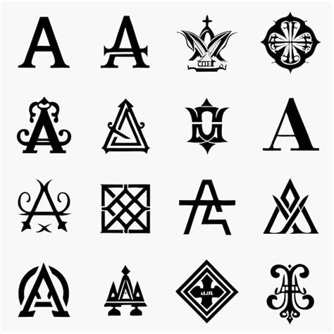 A set of monogram a logo | Premium AI-generated vector