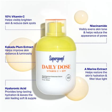 Supergoop! Daily Dose Vitamin C Serum Sunscreen With Spf 40 ...