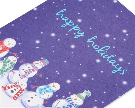 Buy Papyrus Christmas Cards Boxed, Happy Holidays Snowmen - Glitter ...