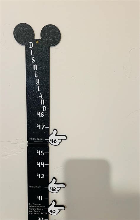 Disneyland Ride Height Chart / Ruler- Reusable, Foldable, Compact - Etsy