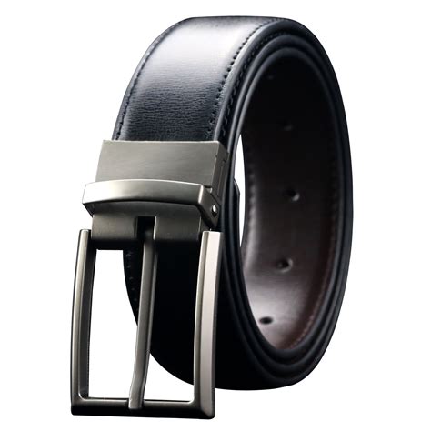 Mens Reversible Leather Belt, Dress Casual Belts for Men, One Belt ...