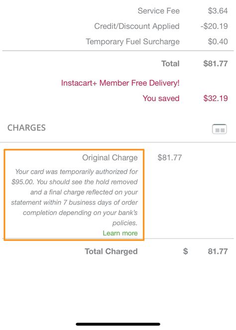 Instacart Help Center - Authorization holds, recurring payments, and ...