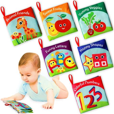 Amazon.com: BabyBibi Cloth Books for Babies (Set of 6) - Premium ...