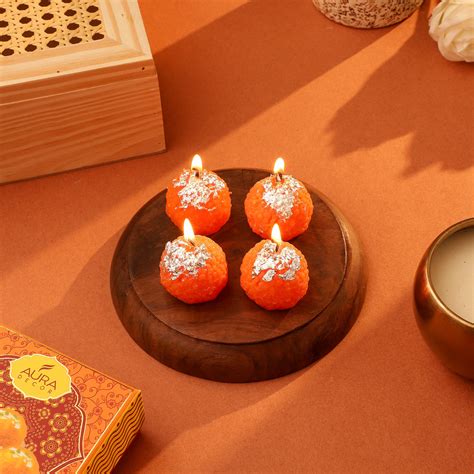 Festive Ladoo Candle Gift Set |Set of 4| – AuraDecor