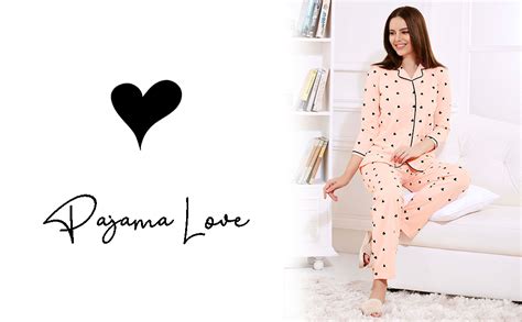 ZEYO Women's Cotton Heart Printed Peach Night Suit Set Of Shirt ...