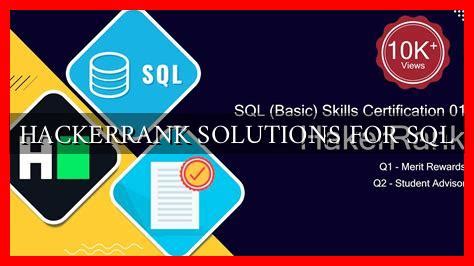 Image result for HackerRank SQL Questions and Answers