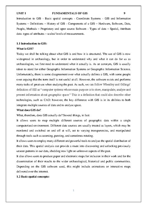 GIS Notesnew ALL 5 UNITS - Warning: TT: undefined function: 32 UNIT I ...