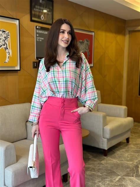 Neon Plaid Oversized Half Button Shirt – StyleAsh