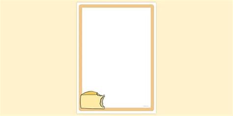 Nibbled Cheese Page Border (teacher made) - Twinkl