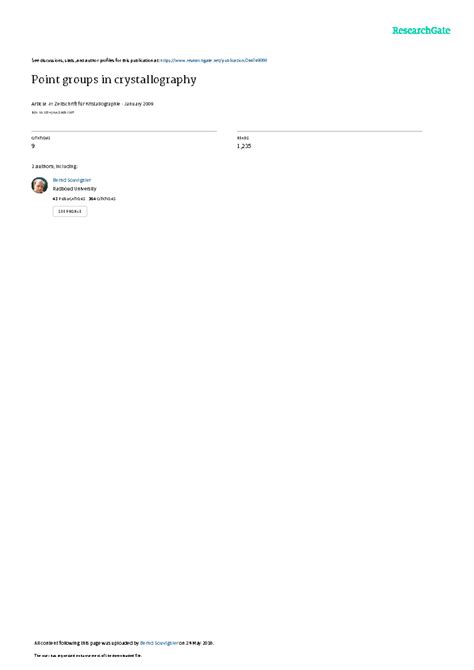 Point groups in crystallography - See discussions, stats, and author ...