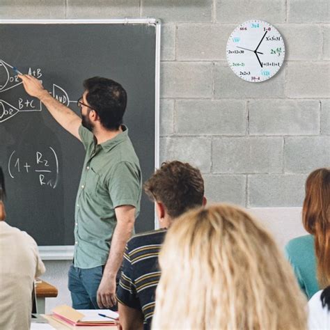 Buy Colourful Children's Wall Clock with Math Formulas HERE