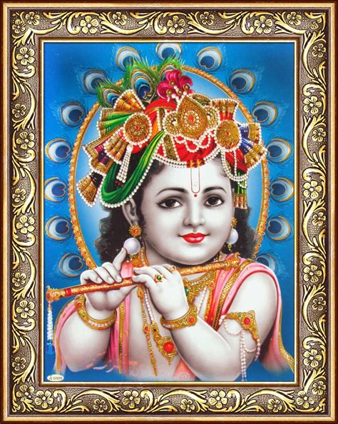 Avercart Lord Krishna - Baby Krishna Poster 5x7 inch Framed (with Frame ...