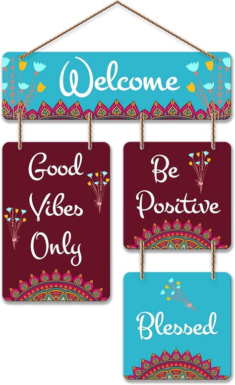 Buy Paper Plane Design Door Hanging Funny Quirky (Good Vibes Only ...