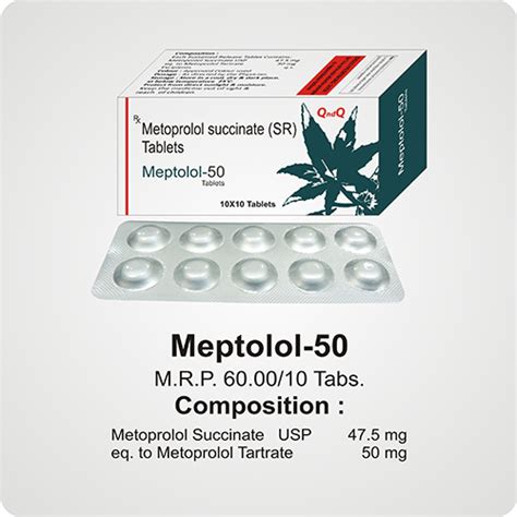 MEPTOLOL-50 Tablets Medibyte A Division of Dr. Kumars Pharmaceuticals