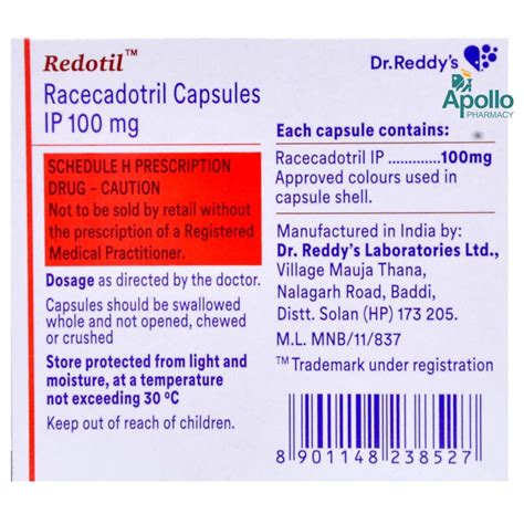 Redotil 100 mg Capsule 15's Price, Uses, Side Effects, Composition ...