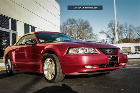 2000 Ford Mustang Gt Convertible Red Premium 5 Speed Automatic Power Sea