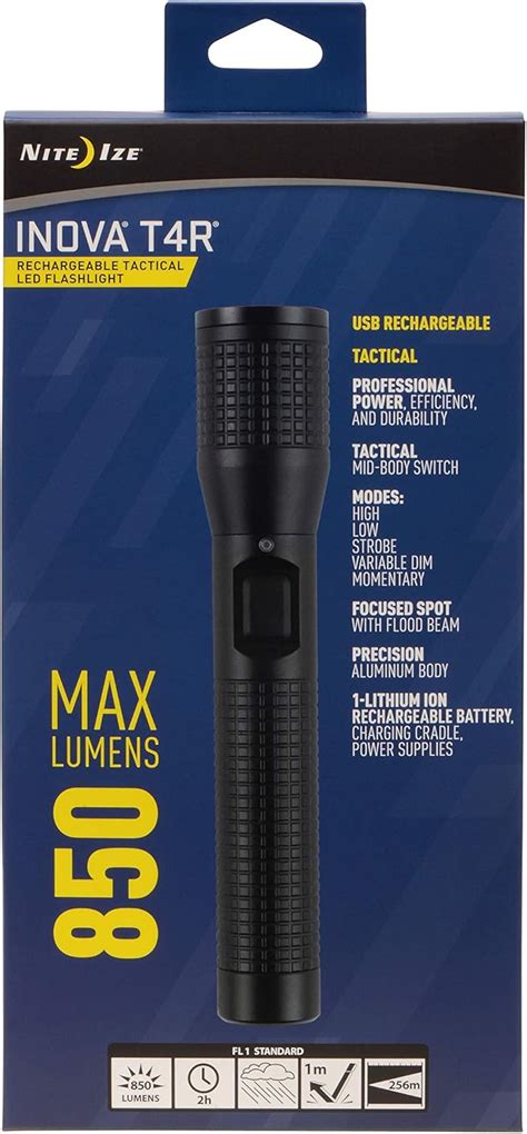 Nite Ize INOVA T4R Rechargeable Tactical Flashlight, India | Ubuy