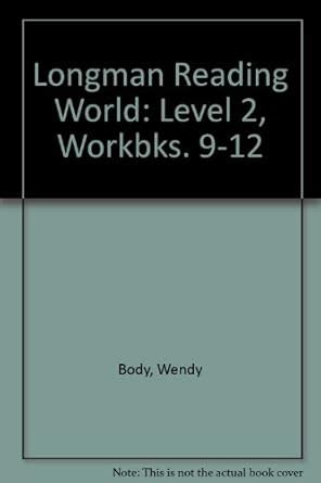Longman Reading World Workbook 3 : Body, Wendy: Amazon.in: Books